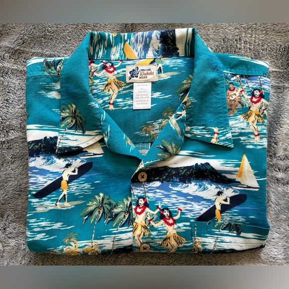 Hawaiian Shirt w/ Hula Girls size L - Picture 4 of 7
